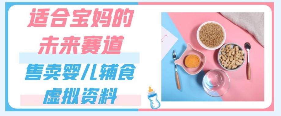 适合宝妈的未来赛道，售卖婴儿辅食虚拟资料，一份9.9-69.9元闭眼赚钱-资源宝库