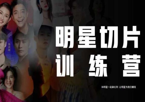 王子·明星切片线上训练营（2023），和明星一起拿红利，让明星为我们赚钱-资源宝库