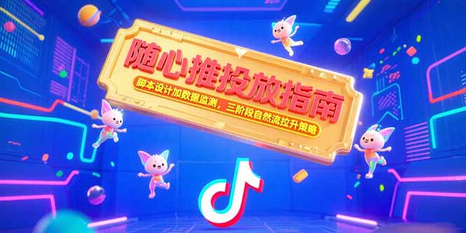 随心推投放指南，脚本设计加数据监测，三阶段自然流拉升策略-资源宝库