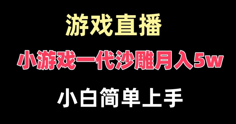 玩小游戏一代沙雕月入5w，爆裂变现，快速拿结果，高级保姆式教学【揭秘】-资源宝库