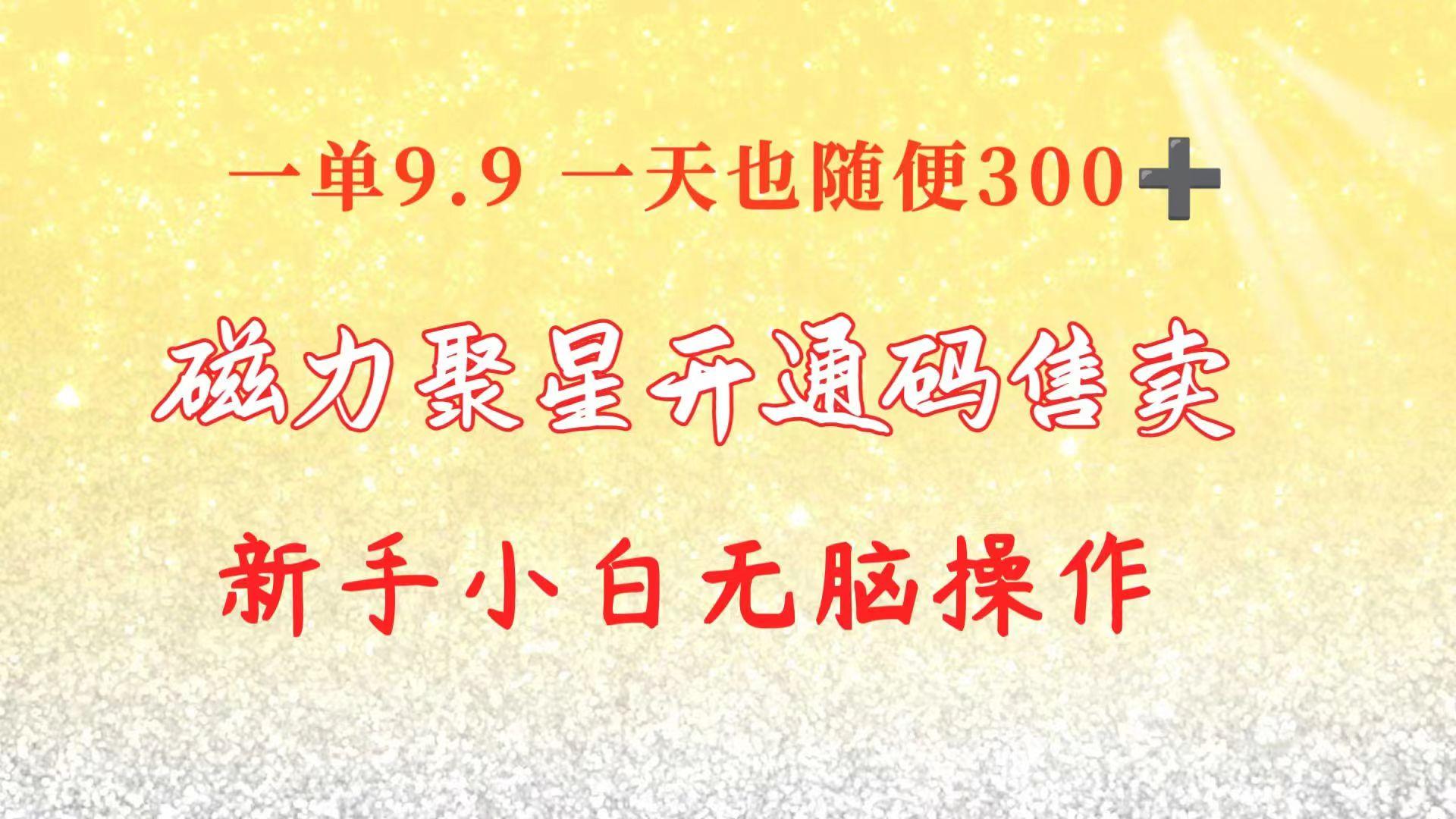 快手磁力聚星码信息差 售卖  一单卖9.9  一天也轻松300+ 新手小白无脑操作-资源宝库