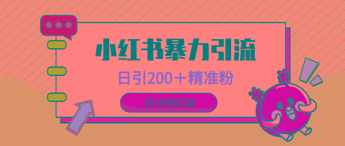 (9582期)小红书暴力引流大法，日引200＋精准粉，一键触达上万人，附详细实操-资源宝库