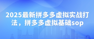 2025最新拼多多虚拟实战打法，拼多多虚拟基础sop-资源宝库