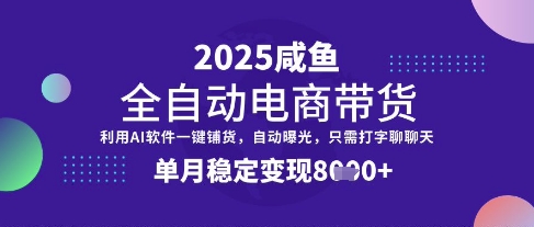 全网首发【闲鱼全自动电商带货】三年磨一剑,一朝露锋芒,单月稳定变现8k+【揭秘】-资源宝库