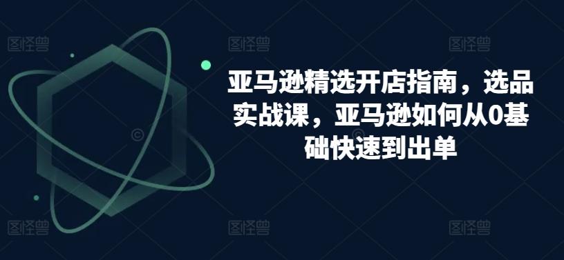 亚马逊精选开店指南，选品实战课，亚马逊如何从0基础快速到出单-资源宝库