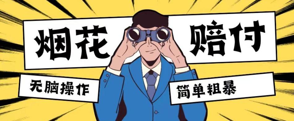 最新蓝海玩法，烟花爆竹赔付，单订单赔付200-500无脑操作【仅揭秘】-资源宝库