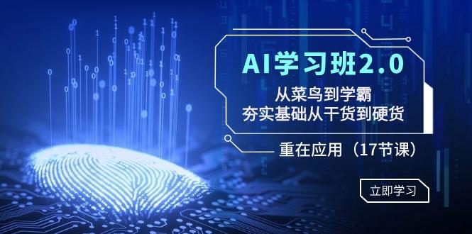 AI学习班2.0：从菜鸟到学霸，夯实基础从干货到硬货，重在应用(17节课)-资源宝库