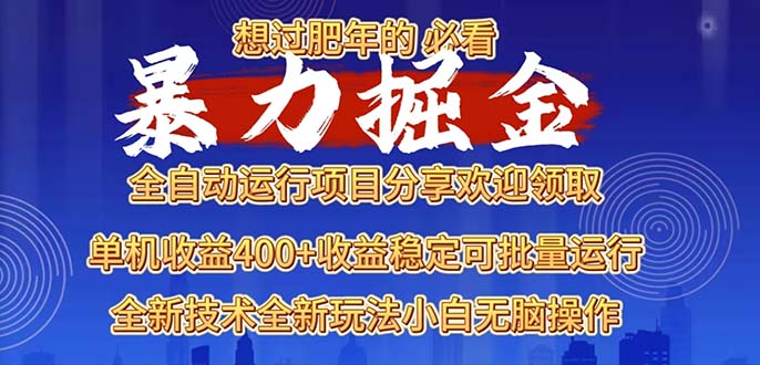 2025暴力掘金项目，想过肥年必看！-资源宝库