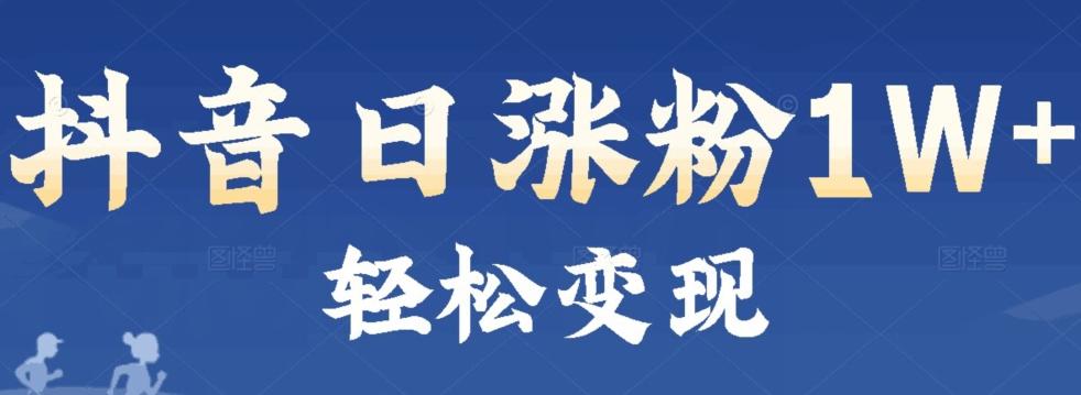 首发抖音新赛道日涨粉1W+轻松变现-资源宝库