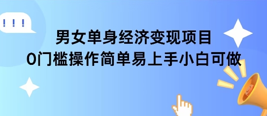 女单身经济项目变现周期长可复购率高日入1k+-资源宝库
