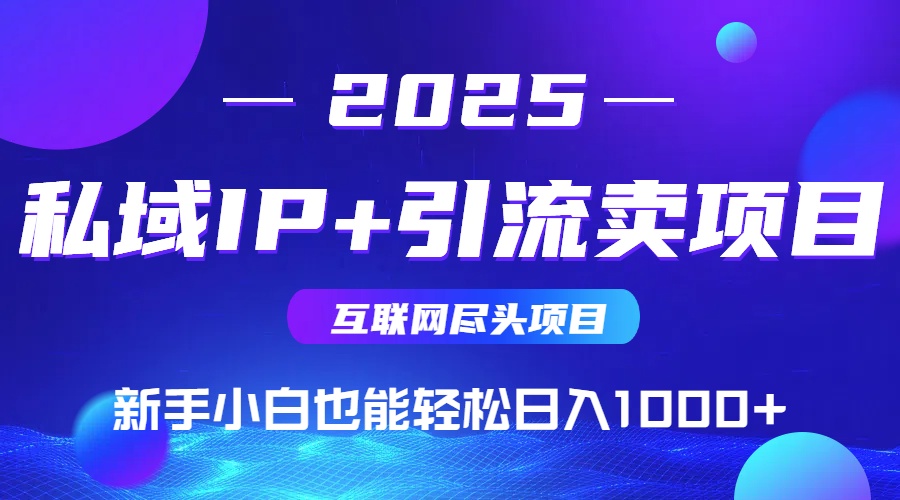 私域IP+卖项目，普通人小白也能轻松实现日入1000+-资源宝库