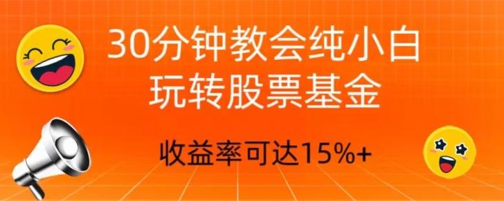 30分钟教会你玩转股票基金，只教好的筛选方法，不荐股-资源宝库