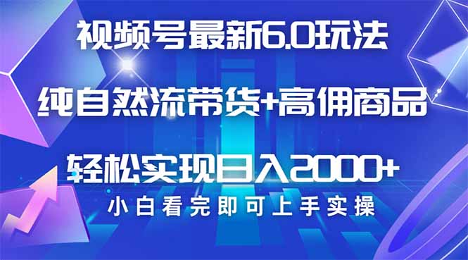 视频号带货最新6.0玩法，作品制作简单，当天起号，复制粘贴，轻松矩阵...-资源宝库
