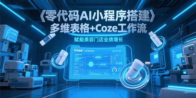 零代码AI小程序搭建,多维表格+Coze工作流,赋能美容门店业绩增长-资源宝库
