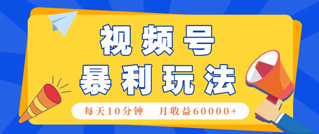 视频号AI赚钱法,每天只需10分钟,月入6万+!(超详细拆解)-资源宝库