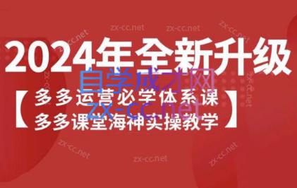 海神老师·拼多多运营必学体系课-资源宝库