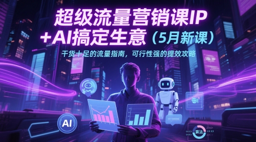 超级流量营销课IP+AI搞定生意(5月新课)干货十足的流量指南,可行性强的提效攻略-资源宝库
