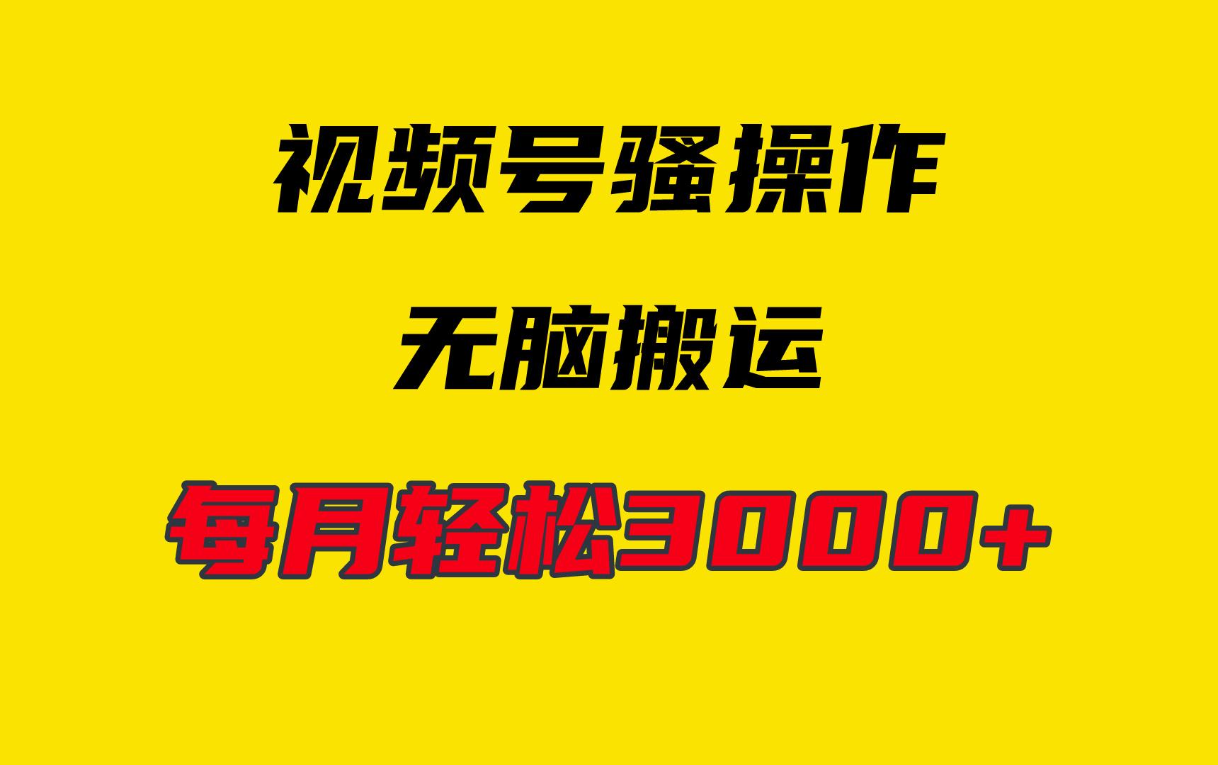 (9968期)4月最新视频号无脑爆款玩法，挂机纯搬运，每天轻松3000+-资源宝库