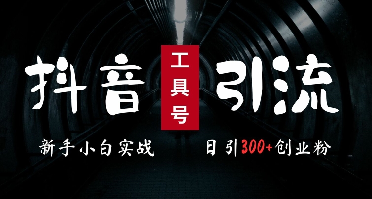 2024最新抖音工具号引流玩法，高效日引300+创业粉，当天变现5k，小白也可成为实战高手-资源宝库