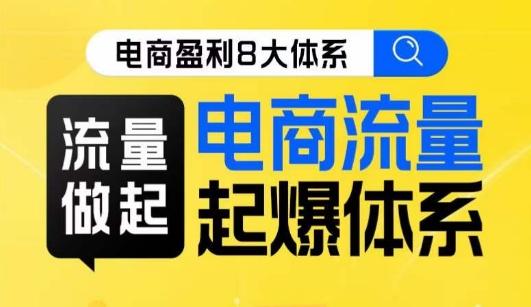 8大体系流量篇·流量做起，电商流量起爆体系线上课-资源宝库