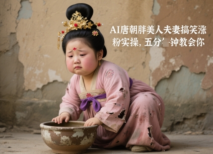 AI唐朝胖美人夫妻搞笑涨粉实操，五分钟教会你-资源宝库