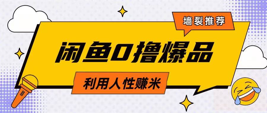 咸鱼0撸玩法利用人性售卖商品达到日挣2张的效果-资源宝库
