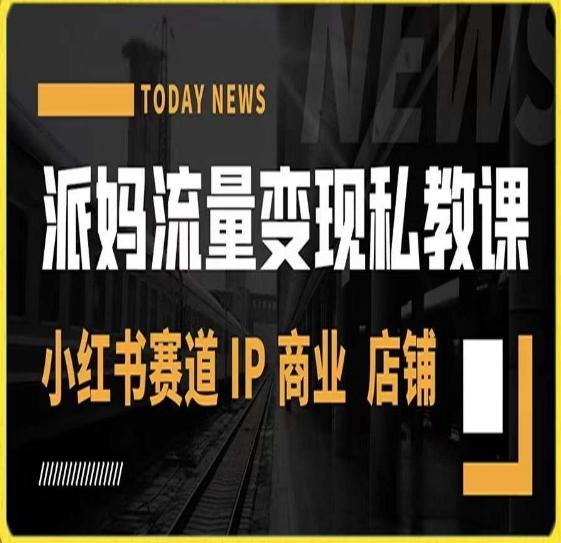 派妈流量变现私教课，小红书赛道IP  商业  店铺 -资源宝库