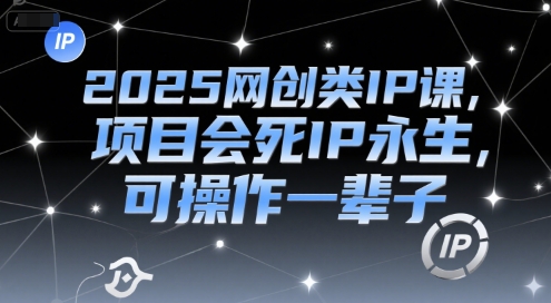 2025网创类IP课,项目会死IP永生,可操作一辈子-资源宝库