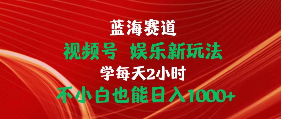 蓝海赛道视频号 娱乐新玩法每天2小时小白也能日入1000+-资源宝库
