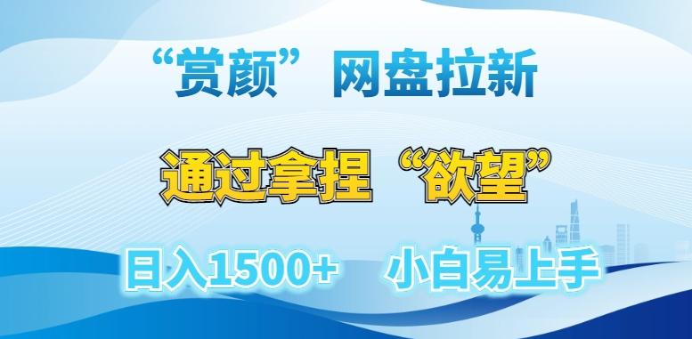 “赏颜”网盘拉新赛道，通过拿捏“欲望”日入1500+，小白易上手【揭秘】-资源宝库
