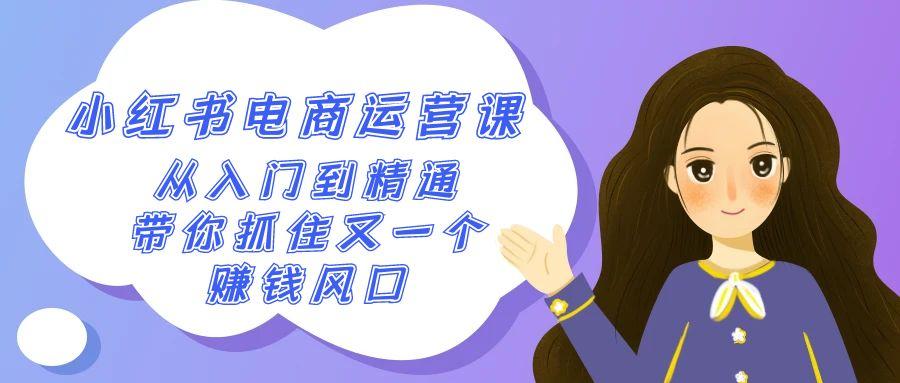2024小红书-电商运营课，从入门到精通，带你抓住又一个赚钱风口(50节课)-资源宝库