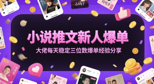 小说推文新人爆单大佬每天稳定三位数爆单经验分享-资源宝库