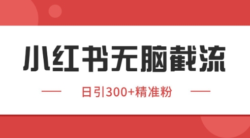 小红书截流同行客源,独家野路子获客玩法 日引200+暴力获客【揭秘】-资源宝库