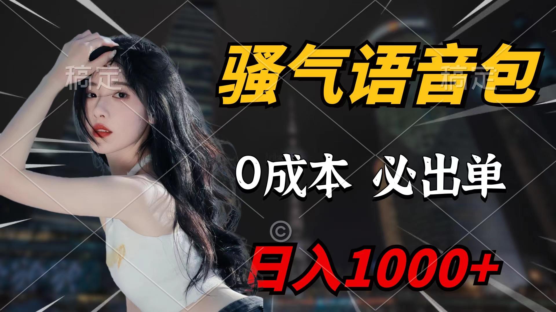 (9517期)骚气语音包，0成本一天1000+闭着眼也能出单-资源宝库
