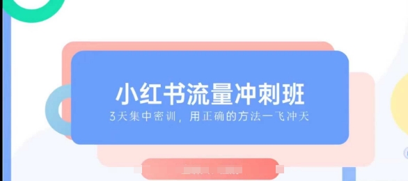小红书流量冲刺班2025，最懂小红书的女人，快速教你2025年入局小红书-资源宝库