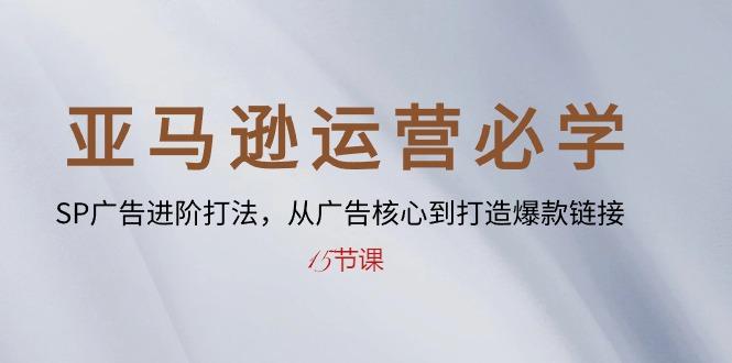 亚马逊运营必学： SP广告进阶打法，从广告核心到打造爆款链接-15节课-资源宝库