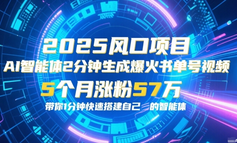AI智能体2分钟一键生成爆火书单号原创视频,5个月涨粉57w,带你零代码1分钟搭建智能体-资源宝库