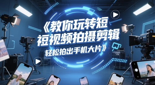 教你玩转短视频拍摄剪辑,轻松拍出手机大片-资源宝库