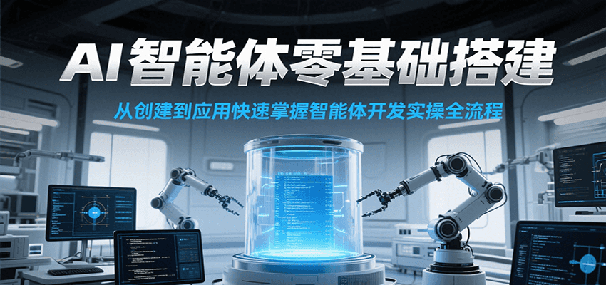 AI智能体零基础搭建实操课,从创建到应用快速掌握智能体开发全流程!-资源宝库