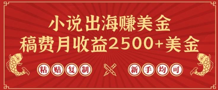 小说出海赚美金，稿费月收益2500+美金，仅需chatgpt粘贴复制，新手也能玩转【揭秘】-资源宝库