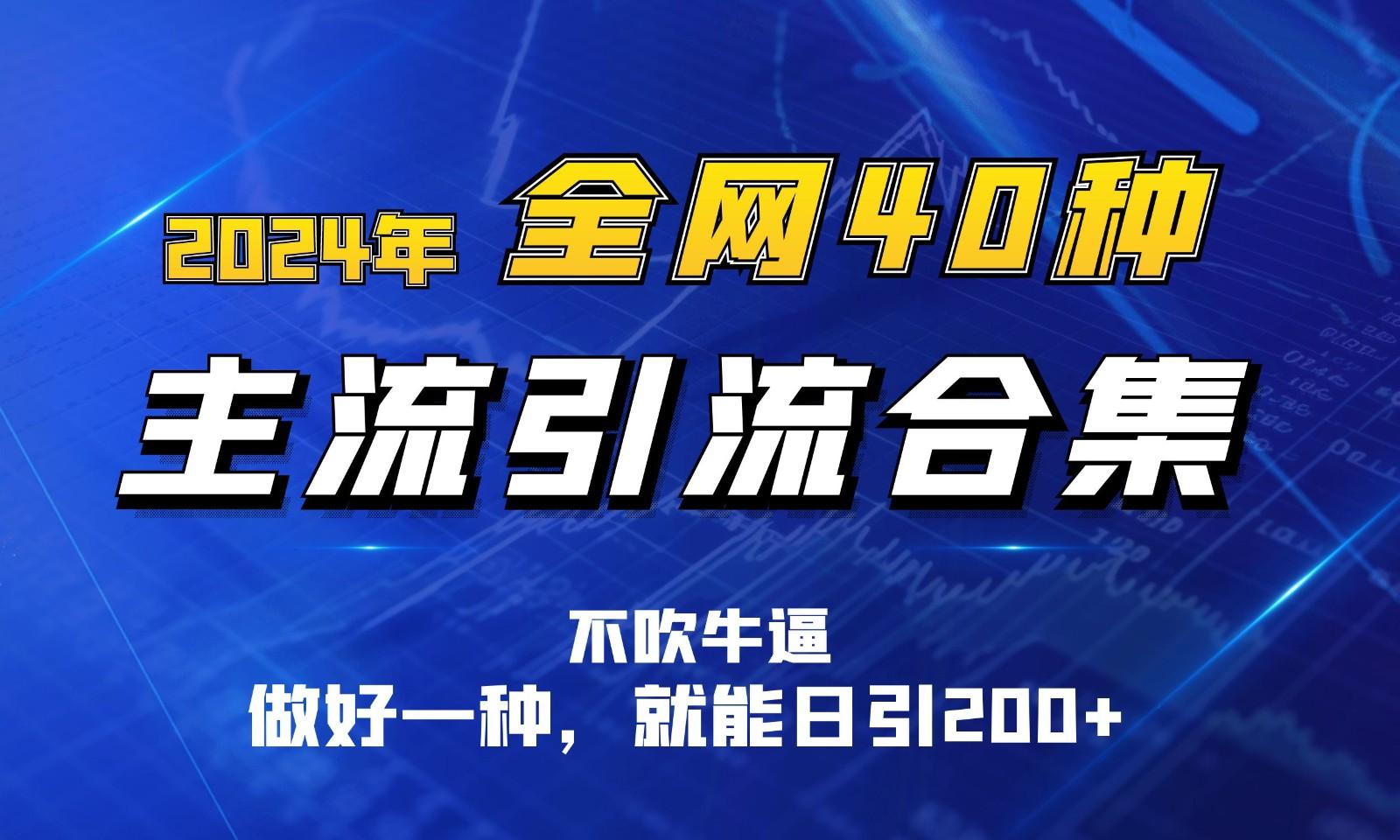 2024年全网40种暴力引流合计，做好一样就能日引100+-资源宝库