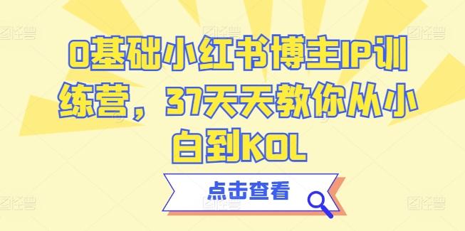 0基础小红书博主IP训练营，37天天教你从小白到KOL-资源宝库