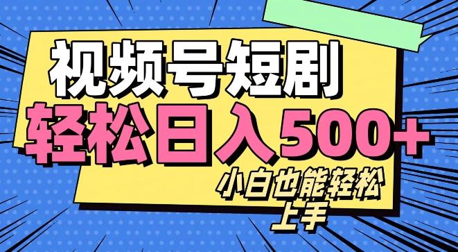 视频号最新玩法制作，热门短剧日入500+-资源宝库