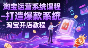 淘宝运营系统课程-打造爆款系统-淘宝开店教程-资源宝库