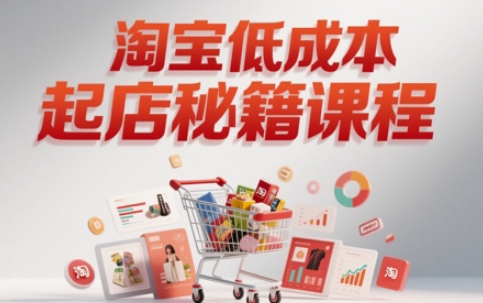 淘宝低成本起店系统课,助你快速起店,实现弯道超车-资源宝库