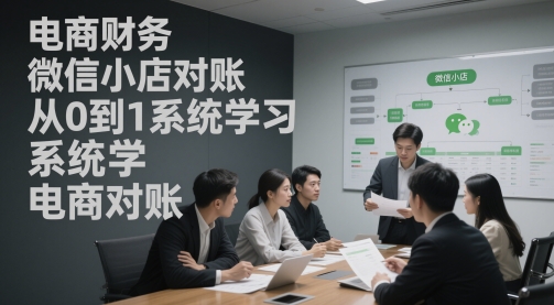 电商财务微信小店对账,从0到1系统学习电商对账-资源宝库