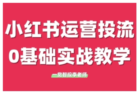 小红书运营投流，小红书广告投放从0到1的实战课，学完即可开始投放(更新)-资源宝库
