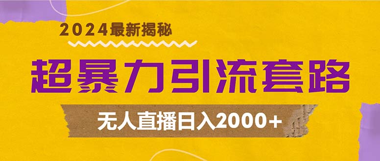 超暴力引流套路，无人直播日入2000+-资源宝库