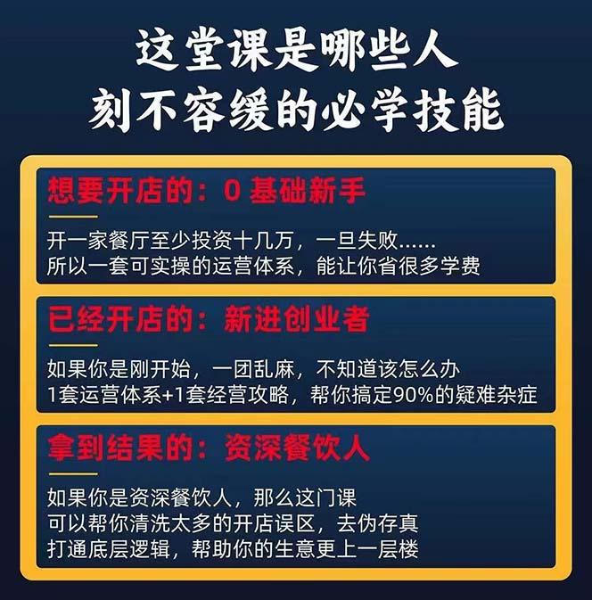 图片[2]-餐饮店盈利实操方法：教你怎样开一家持续能赚钱的餐厅(25节-资源宝库