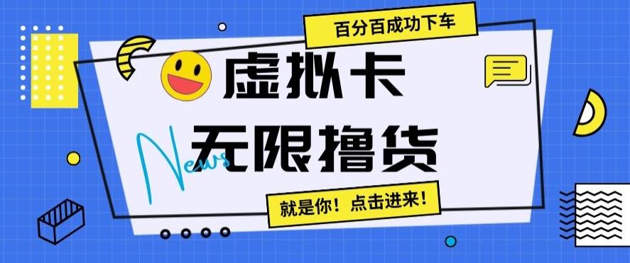 虚拟卡无限撸货，百分百成功下车【仅揭秘】-资源宝库